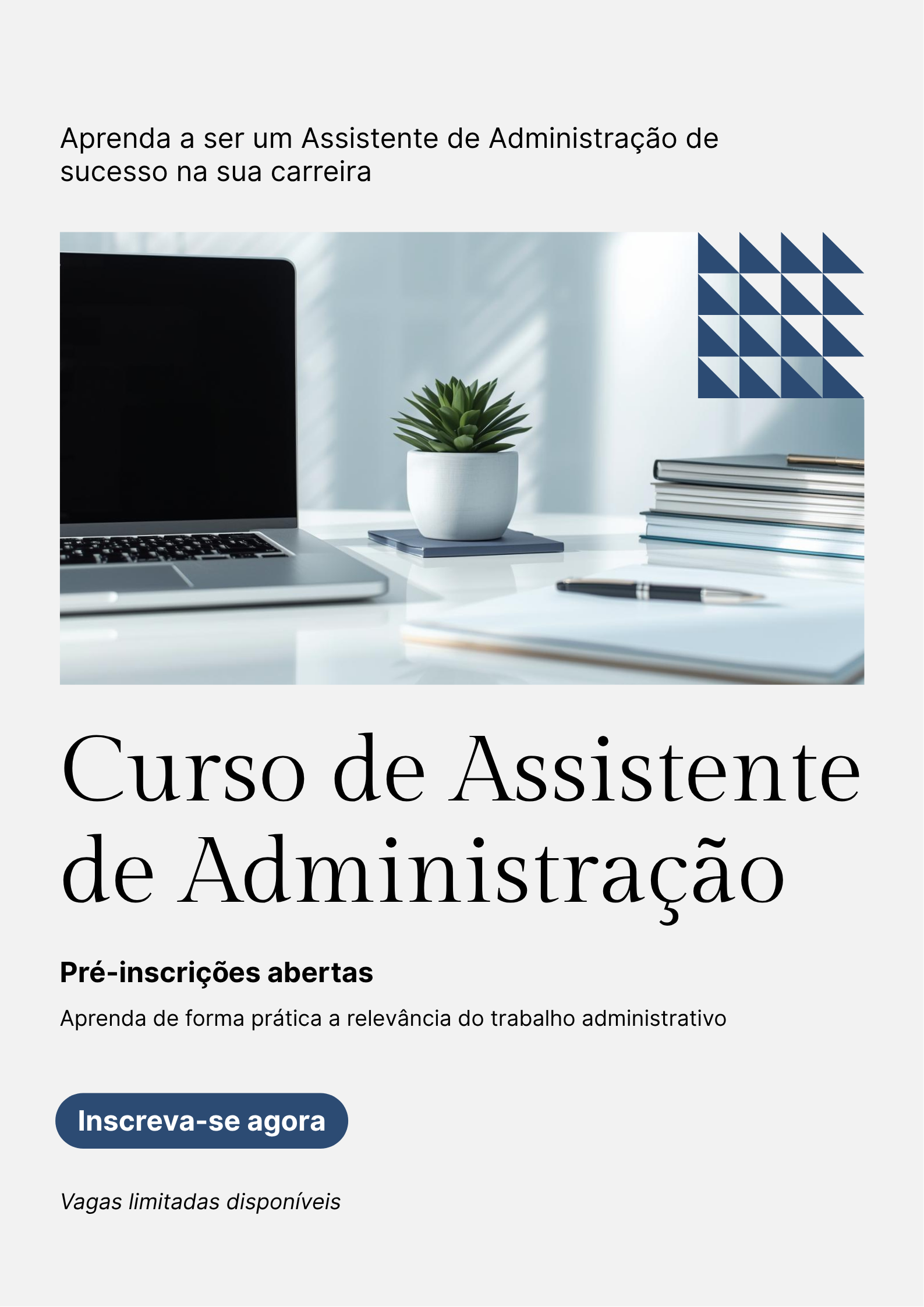 Cartaz - Curso de Assistente de Administração